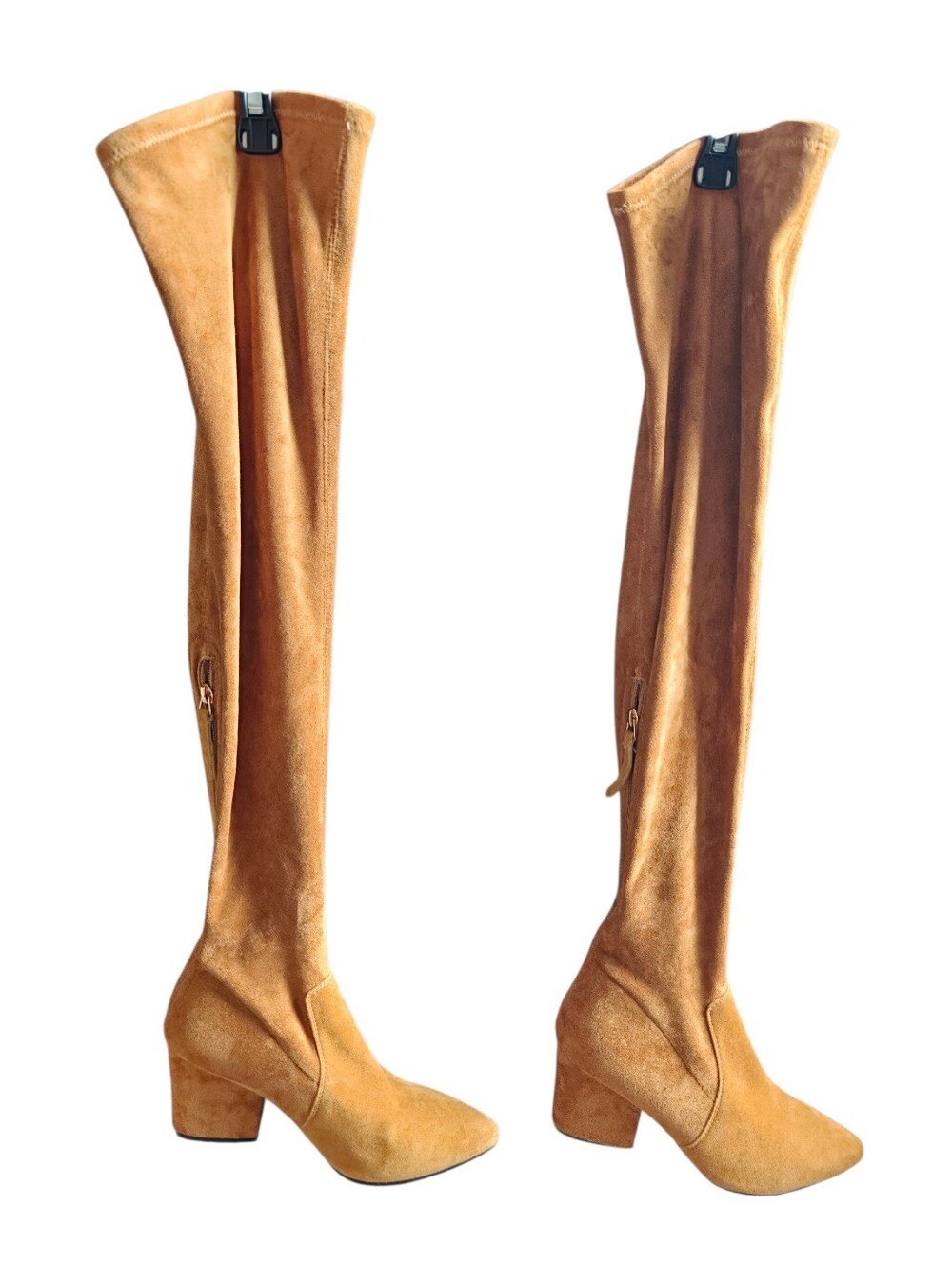 Women's Over-the-Knee Faux Suede Boots - Tan Size 7.5